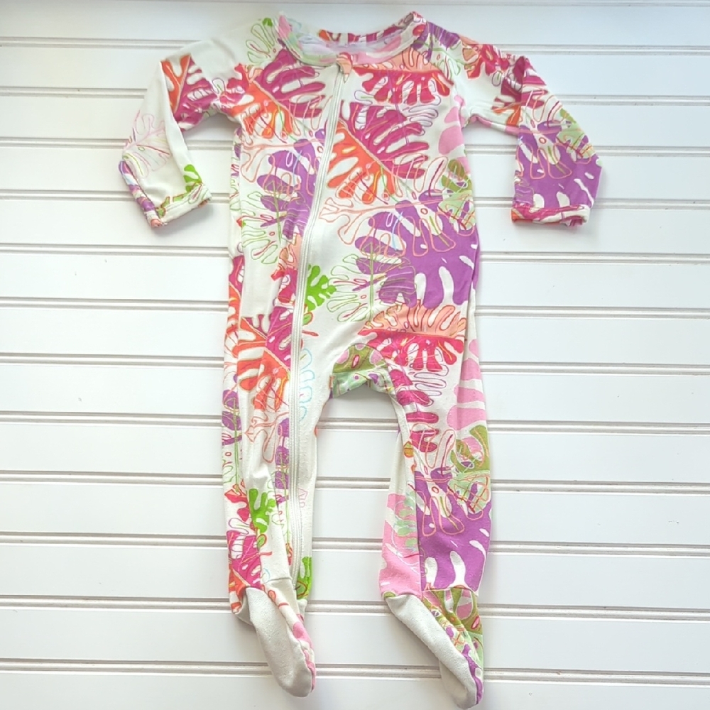 Bestaroo Bamboo Vibrant Leaf Pattern Footie